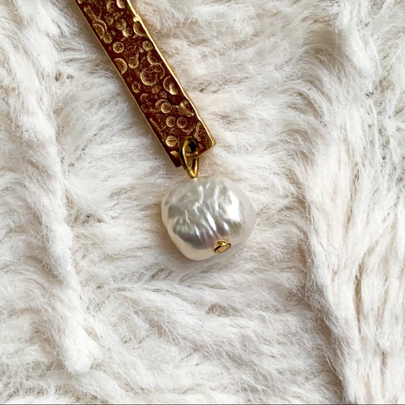 Stephanie Kantis Quake Drop Earrings Gold/Pearl - Picture 5 of 6